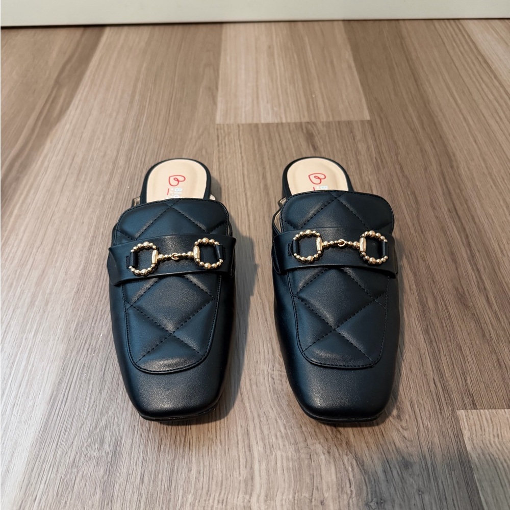 Blondo Black Quilted Mules (Waterproof)